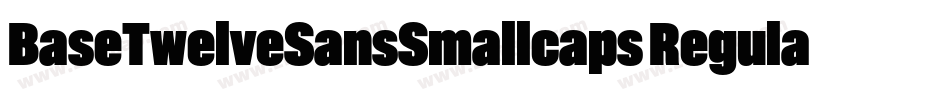 BaseTwelveSansSmallcaps Regular字体转换
